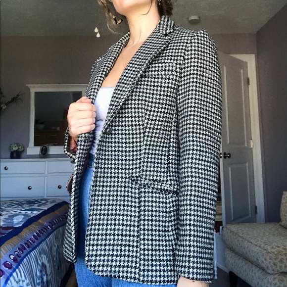 vintage houndstooth blazer